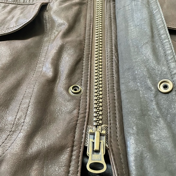 Towne From London Fog Leather Coat Mens Medium EUC! - Picture 4 of 11